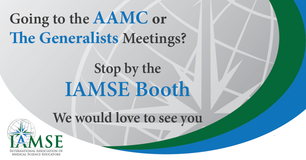 IAMSE Exhibiting at AAMC and The Generalists Meetings International